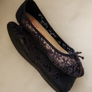 Blue Lacey Jelleypop Ballet Skimmers 7